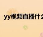yy視頻直播什么時候開始的（yy視頻直播）