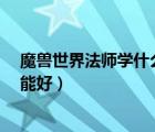魔獸世界法師學(xué)什么專業(yè)好?（魔獸世界法師學(xué)什么專業(yè)技能好）