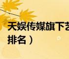 天娛傳媒旗下藝人排名表（天娛傳媒旗下藝人排名）