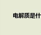 電解質(zhì)是什么東西（電解質(zhì)是什么）