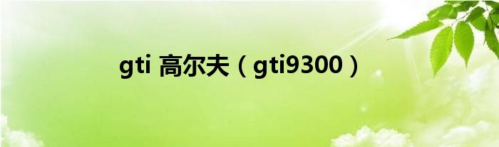 gti 高爾夫（gti9300）