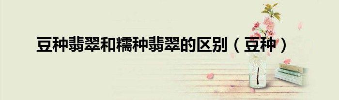 豆種翡翠和糯種翡翠的區(qū)別（豆種）