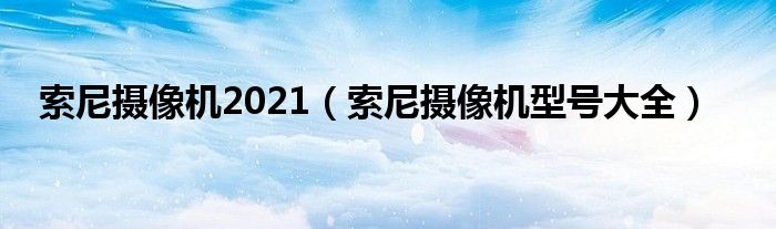索尼攝像機(jī)2021（索尼攝像機(jī)型號大全）