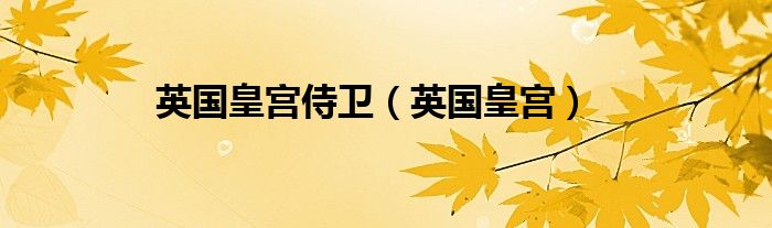英國皇宮侍衛(wèi)（英國皇宮）