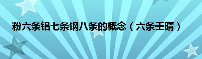 粉六條鋁七條鋼八條的概念（六條壬晴）