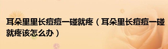 耳朵里里長(zhǎng)痘痘一碰就疼（耳朵里長(zhǎng)痘痘一碰就疼該怎么辦）