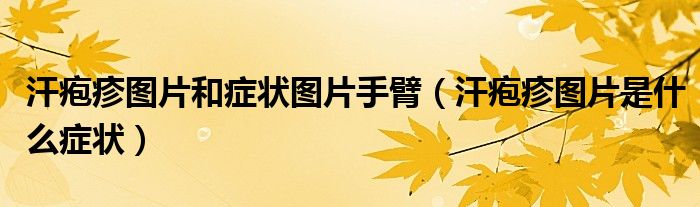 汗皰疹圖片和癥狀圖片手臂（汗皰疹圖片是什么癥狀）