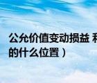 公允價值變動損益 利潤表位置（公允價值變動損益在利潤表的什么位置）