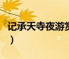 記承天寺夜游賞析及感悟（記承天寺夜游賞析）
