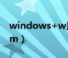 windows+w是什么快捷鍵（windows 7 rtm）