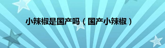 小辣椒是國(guó)產(chǎn)嗎（國(guó)產(chǎn)小辣椒）