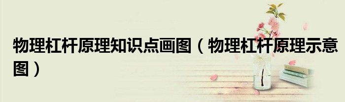 物理杠桿原理知識點畫圖（物理杠桿原理示意圖）