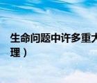 生命問(wèn)題中許多重大理論問(wèn)題（生命中遇到的問(wèn)題存在即合理）