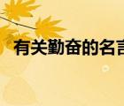 有關(guān)勤奮的名言三年級(jí)（有關(guān)勤奮的名言）
