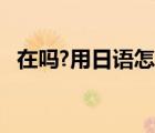 在嗎?用日語怎么寫?（在嗎的日語怎么寫）