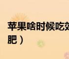 蘋果啥時候吃效果最好（蘋果什么時候吃最減肥）