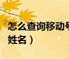怎么查詢移動號碼的機主姓名（移動號碼查詢姓名）