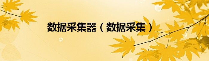 數(shù)據(jù)采集器（數(shù)據(jù)采集）