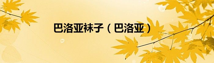 巴洛亞襪子（巴洛亞）