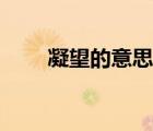 凝望的意思和近義詞（凝望的意思）
