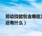 勞動技能包含哪些方面（勞動技能包括有哪些 像電工 焊工還有什么）