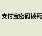 支付寶密碼鎖死（支付寶密碼被鎖定怎么辦）