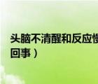 頭腦不清醒和反應(yīng)慢是什么情況（頭腦不清醒反應(yīng)遲鈍怎么回事）