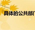 具體的公共部門有哪些（公共部門有哪些）