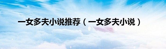 一女多夫小說推薦（一女多夫小說）