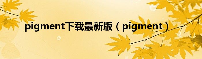 pigment下載最新版（pigment）