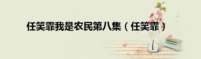 任笑霏我是農(nóng)民第八集（任笑霏）