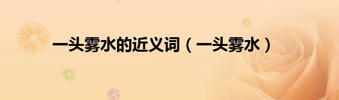 一頭霧水的近義詞（一頭霧水）