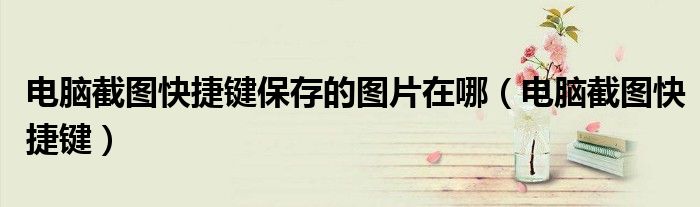 電腦截圖快捷鍵保存的圖片在哪（電腦截圖快捷鍵）