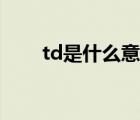 td是什么意思飯圈（td是什么意思）