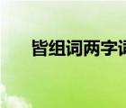 皆組詞兩字詞語二年級（皆組詞兩字）