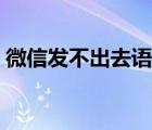 微信發(fā)不出去語音怎么回事（微信發(fā)不出去）
