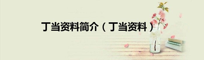 丁當(dāng)資料簡(jiǎn)介（丁當(dāng)資料）
