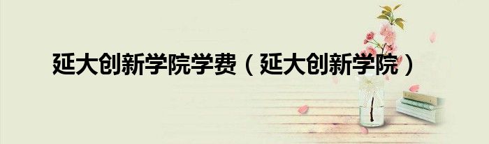 延大創(chuàng)新學(xué)院學(xué)費（延大創(chuàng)新學(xué)院）