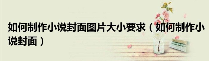 如何制作小說(shuō)封面圖片大小要求（如何制作小說(shuō)封面）