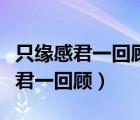 只緣感君一回顧使我思君朝與暮出處（只緣感君一回顧）