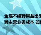金蝶不結(jié)轉(zhuǎn)損益出來(lái)的利潤(rùn)表有影響嗎（金蝶做賬時(shí)沒(méi)有結(jié)轉(zhuǎn)主營(yíng)業(yè)務(wù)成本 如何補(bǔ)救）