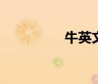 牛英文怎么讀（牛英文）