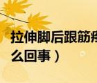 拉伸腳后跟筋疼是怎么回事（腳后跟筋疼是怎么回事）