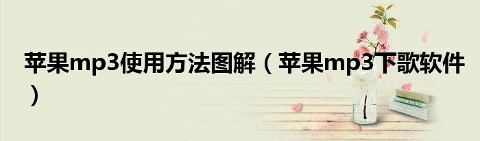 蘋果mp3使用方法圖解（蘋果mp3下歌軟件）