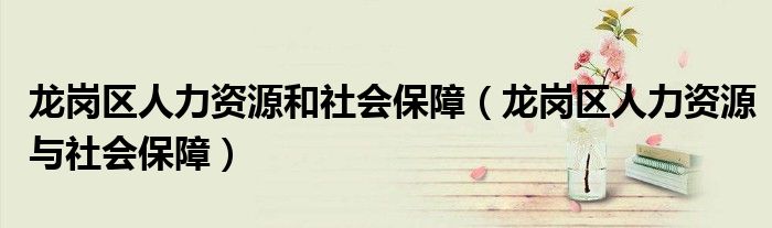 龍崗區(qū)人力資源和社會(huì)保障（龍崗區(qū)人力資源與社會(huì)保障）