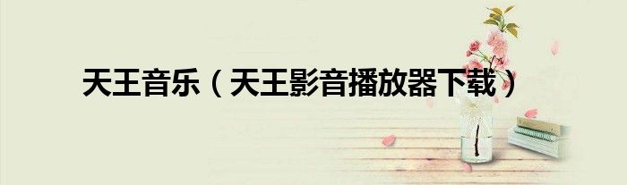 天王音樂（天王影音播放器下載）