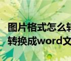 圖片格式怎么轉(zhuǎn)換成文件格式（圖片格式怎么轉(zhuǎn)換成word文檔）