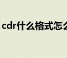 cdr什么格式怎么打開（cdr格式用什么打開）