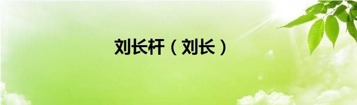 劉長桿（劉長）