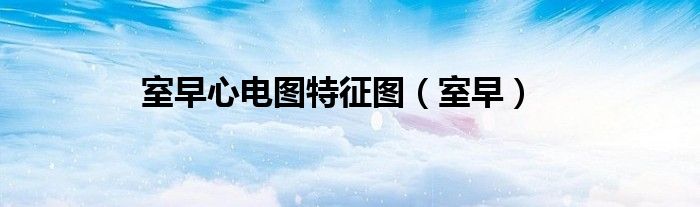 室早心電圖特征圖（室早）